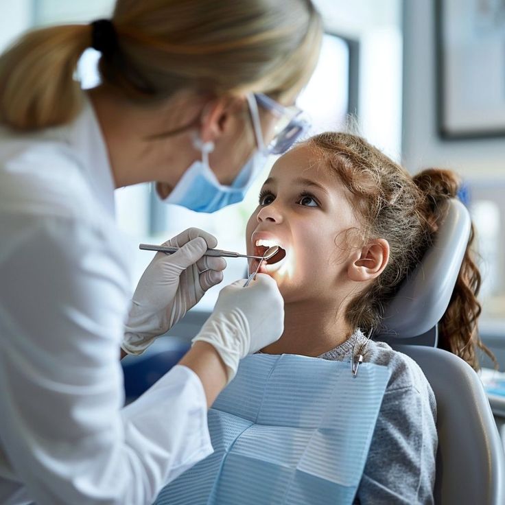 Child smiling during dental visit