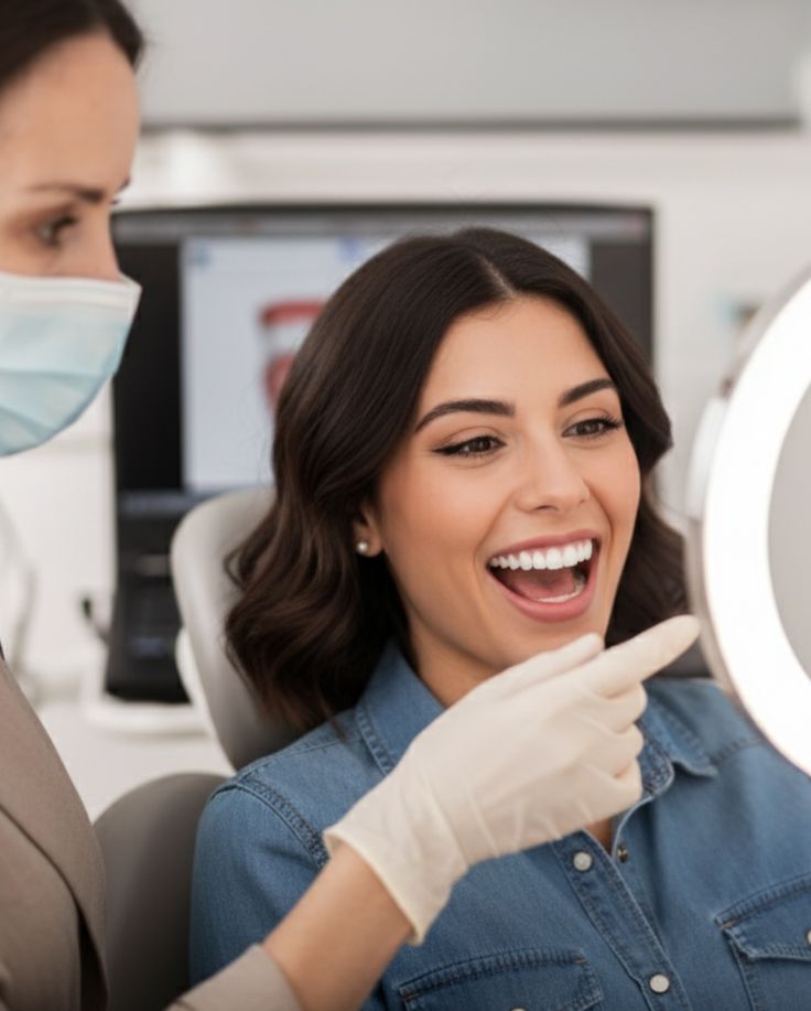 Smiling dental implant patient